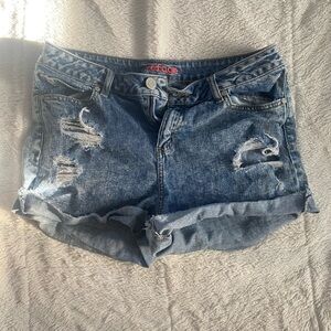 Refuge Ripped Denim Jean Shorts